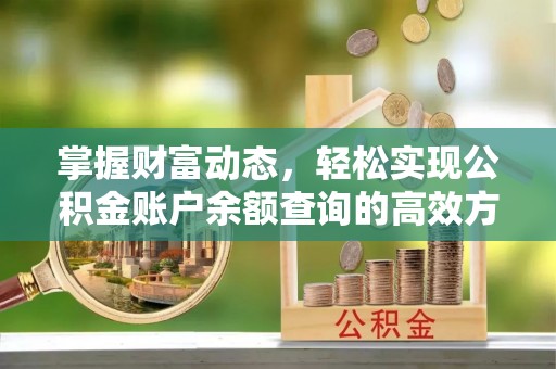郯城掌握财富动态，轻松实现公积金账户余额查询的高效方法