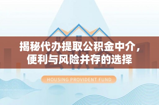 郯城揭秘代办提取公积金中介，便利与风险并存的选择