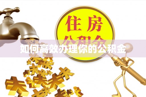 郯城如何高效办理你的公积金
