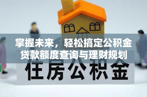 郯城掌握未来，轻松搞定公积金贷款额度查询与理财规划