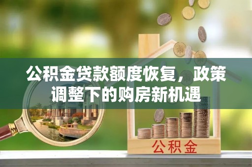 郯城公积金贷款额度恢复，政策调整下的购房新机遇