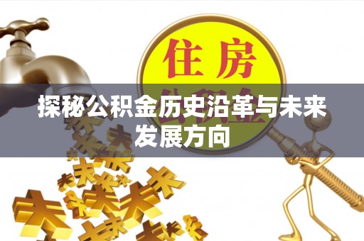 郯城探秘公积金历史沿革与未来发展方向